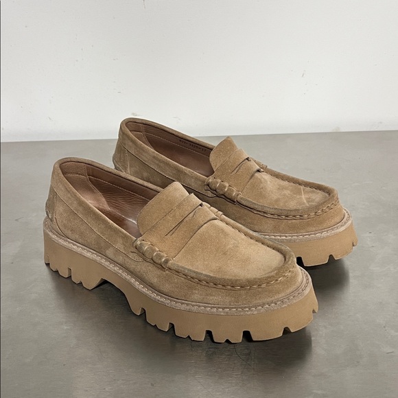 Pedro Garcia Sebas Lug Sole Penny Loafer Suede Women’s 37 - Picture 2 of 8